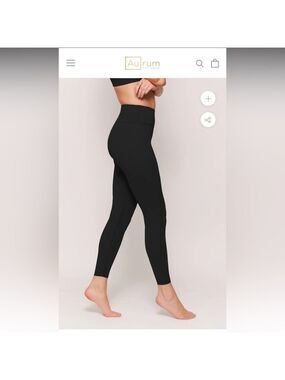 Aurum Black High-Waisted Leggings